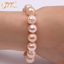 Carica l'immagine nel visualizzatore di Gallery, Pearl Braceletes for Women 8-13mm Pink Round Pearl Bracelet Jewelry 7.5