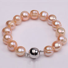 Carica l'immagine nel visualizzatore di Gallery, Pearl Braceletes for Women 8-13mm Pink Round Pearl Bracelet Jewelry 7.5