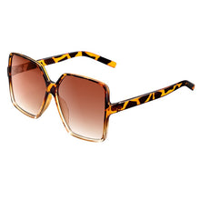 Load image into Gallery viewer, JZU Women Oversize Sunglasses Black Leopard Gradient Plastic Brand Designer Female big retro Sunglasses for women oculos
