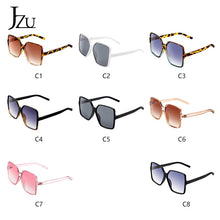 Load image into Gallery viewer, JZU Women Oversize Sunglasses Black Leopard Gradient Plastic Brand Designer Female big retro Sunglasses for women oculos