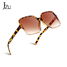 Load image into Gallery viewer, JZU Women Oversize Sunglasses Black Leopard Gradient Plastic Brand Designer Female big retro Sunglasses for women oculos