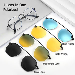 JackJad 2023 Polarized Clip On Style Driving Sunglasses 4 Clip Lens In One Brand Design Sun Glasses Oculos De Sol 20592