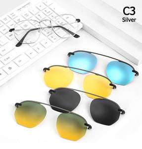 JackJad 2023 Polarized Clip On Style Driving Sunglasses 4 Clip Lens In One Brand Design Sun Glasses Oculos De Sol 20592