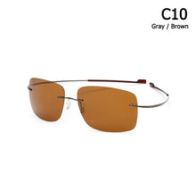 Carica l'immagine nel visualizzatore di Gallery, JackJad 2022  Rimless Square Titanium POLARIZED Sunglasses Men Ultralight Driving Brand Design Sun Glasses Oculos De Sol