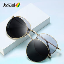 Load image into Gallery viewer, JackJad 2023 Vintage Round Style Double Layer Clip On Sunglasses Lens Removable Brand Design Sun Glasses Oculos De Sol