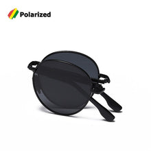 Load image into Gallery viewer, JackJad 2023 Vintage Round Style Polarized Sunglasses Fold Folding Driving Brand Design Sun Glasses Oculos De Sol A614