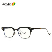 Load image into Gallery viewer, JackJad 2023 Vintage Square HAVANA Style Plain Glasses Anti Blue Ray Rivets Brand Design Eyewear Frame Eyeglasses 86330