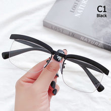Carica l&#39;immagine nel visualizzatore di Gallery, JackJad 2023 Cool Tom Hardy Legend Style Men&#39;s Elegant Plain Glasses Anti Blue Ray Half Frame Eyewear Frame Eyeglasses