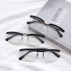 JackJad 2023 Cool Tom Hardy Legend Style Men's Elegant Plain Glasses Anti Blue Ray Half Frame Eyewear Frame Eyeglasses