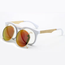Load image into Gallery viewer, JackJad 2022 Fashion SteamPunk Round Style Clip On Sunglasses Lens Removable Vintage Brand Design Sun Glasses Oculos De Sol
