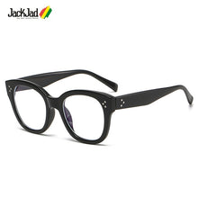 Load image into Gallery viewer, JackJad 2023 Vintage Cat Eye Style Elegant Plain Glasses Women Three Dots Anti Blue Ray Eyewear Frame Eyeglasses E5039