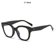 Load image into Gallery viewer, JackJad 2023 Vintage Cat Eye Style Elegant Plain Glasses Women Three Dots Anti Blue Ray Eyewear Frame Eyeglasses E5039