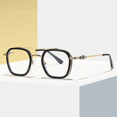 JackJad 2023 Vintage  Square Metal Style TR90 Anti Blue Plain Glasses Brand Design Eyewear Frame Eyeglasses 52006