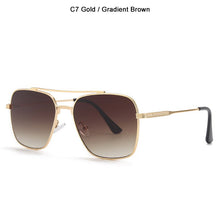 Load image into Gallery viewer, JackJad Flight Seven 007 The Rock Style Gradient Sunglasses For Men Square Pilot Metal Brand Design Sun Glasses 17340