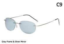 Load image into Gallery viewer, JackJad  Men Driving Ultralight Titanium Polarized Sunglasses Brand Design Rimless Oval Frame Sun Glasses Oculos De Sol