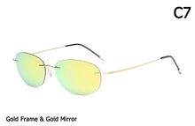 Load image into Gallery viewer, JackJad  Men Driving Ultralight Titanium Polarized Sunglasses Brand Design Rimless Oval Frame Sun Glasses Oculos De Sol