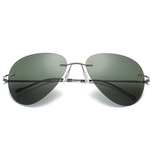 Load image into Gallery viewer, JackJad Men Ultralight Rimless Pilot Titanium POLARIZED Sunglasses Folding Hinge Driving Brand Design Sun Glasses Oculos De Sol