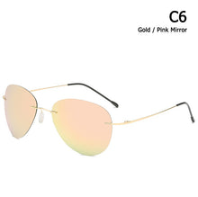 Load image into Gallery viewer, JackJad Men Ultralight Rimless Pilot Titanium POLARIZED Sunglasses Folding Hinge Driving Brand Design Sun Glasses Oculos De Sol