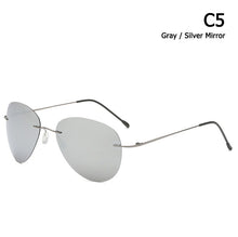 Load image into Gallery viewer, JackJad Men Ultralight Rimless Pilot Titanium POLARIZED Sunglasses Folding Hinge Driving Brand Design Sun Glasses Oculos De Sol