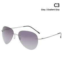 Load image into Gallery viewer, JackJad Men Ultralight Rimless Pilot Titanium POLARIZED Sunglasses Folding Hinge Driving Brand Design Sun Glasses Oculos De Sol