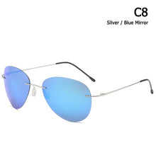 Load image into Gallery viewer, JackJad Men Ultralight Rimless Pilot Titanium POLARIZED Sunglasses Folding Hinge Driving Brand Design Sun Glasses Oculos De Sol