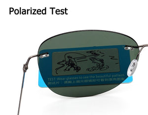 JackJad Men Ultralight Titanium Polarized Folding Hinge Sunglasses Rimless Aviation Style Brand Design Sun Glasses Oculos De Sol