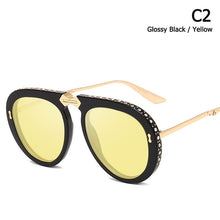 Load image into Gallery viewer, JackJad Folding Portable Style Pilot Sunglasses Women Diamond Decoration Fold Brand Design Sun Glasses Oculos De Sol