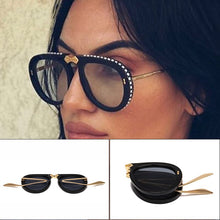 Load image into Gallery viewer, JackJad Folding Portable Style Pilot Sunglasses Women Diamond Decoration Fold Brand Design Sun Glasses Oculos De Sol