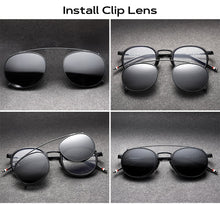 Load image into Gallery viewer, JackJad SteamPunk Style Lens Removable Polarized Sunglasses Clip On Vintage Round Metal Eyewear Sun Glasses Oculos De Sol 2776