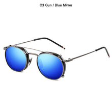Load image into Gallery viewer, JackJad SteamPunk Style Lens Removable Polarized Sunglasses Clip On Vintage Round Metal Eyewear Sun Glasses Oculos De Sol 2776