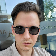 Load image into Gallery viewer, JackJad SteamPunk Style Lens Removable Polarized Sunglasses Clip On Vintage Round Metal Eyewear Sun Glasses Oculos De Sol 2776