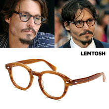 Load image into Gallery viewer, Acetate Frame Johnny Depp Lemtosh Style Eyewear Frame Vintage Round Brand Design Eyeglasses