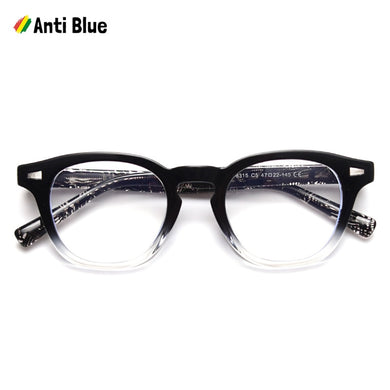JackJad  Vintage Round Style Anti Blue Ray Eyewear Frame TR90 Frame Acetate Leg Computer Glasses Eyeglasses