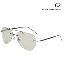 Load image into Gallery viewer, JackJad Ultralight Titanium Polarized Discolor Lens Sunglasses Driving Fishing Fold Hinge Brand Design Sun Glasses Oculos De Sol