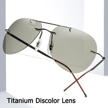 Load image into Gallery viewer, JackJad Ultralight Titanium Polarized Discolor Lens Sunglasses Driving Fishing Fold Hinge Brand Design Sun Glasses Oculos De Sol