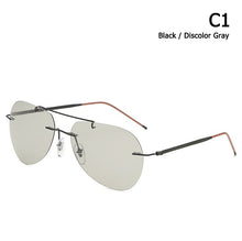 Load image into Gallery viewer, JackJad Ultralight Titanium Polarized Discolor Lens Sunglasses Driving Fishing Fold Hinge Brand Design Sun Glasses Oculos De Sol