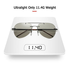 Load image into Gallery viewer, JackJad Ultralight Titanium Polarized Discolor Lens Sunglasses Driving Fishing Fold Hinge Brand Design Sun Glasses Oculos De Sol