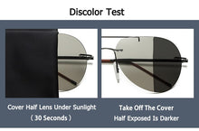 Load image into Gallery viewer, JackJad Ultralight Titanium Polarized Discolor Lens Sunglasses Driving Fishing Fold Hinge Brand Design Sun Glasses Oculos De Sol