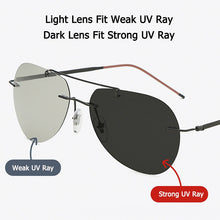 Load image into Gallery viewer, JackJad Ultralight Titanium Polarized Discolor Lens Sunglasses Driving Fishing Fold Hinge Brand Design Sun Glasses Oculos De Sol