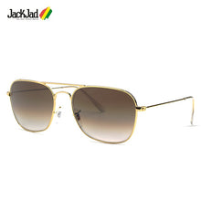 Load image into Gallery viewer, JackJad Vintage Classic 3136 Caravan Style Square Pilot Sunglasses Men Optical Glass Lens Brand Design Sun Glasses Oculos De Sol