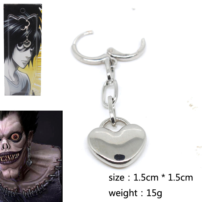 Japan Anime Death Note Ryuk Earrings Cospl 1:1 Prop Accessories Non-Mainstream Earring Jewelry Fans Collection Otaku Gift 1pcs