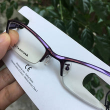 Load image into Gallery viewer, Japan Brand High End Pure Titanium Glasses Frames for Women Half Rim Myopia Spectacles Super Durable