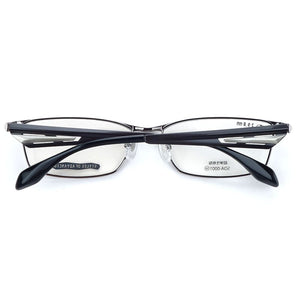 Japan Brand Prescription Glasses Frame Unisex Silver/Gunmetal Metal Geometry