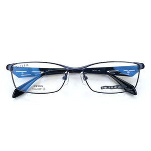 Japan Brand Prescription Glasses Frame Unisex Silver/Gunmetal Metal Geometry