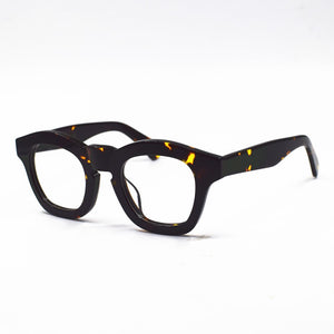 Japan Handmade Italy Acetate Eyeglass Frames clear lens Glasses Full Rim 1960's