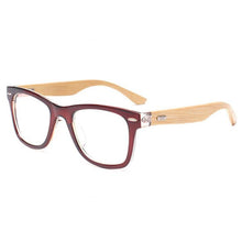 Load image into Gallery viewer, Japan Handmade Natural Bamboo Glasses Frame Clear Lens For Women Men Vintage Myopia Eye Glasses Frames Wooden Spectacle Frame