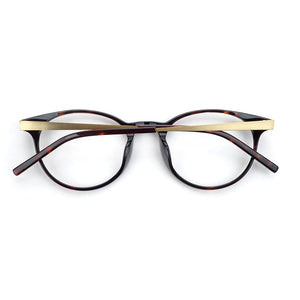 Japan Handmade Round Acetate Glasses Frames Super Lightweight Women/Men Titanium Temple Myopia/Reading/Progressive/Presbyopia