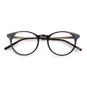 Japan Handmade Round Acetate Glasses Frames Super Lightweight Women/Men Titanium Temple Myopia/Reading/Progressive/Presbyopia