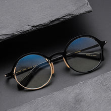 Carica l'immagine nel visualizzatore di Gallery, Japan Maruyama Masahiro yellow personality irregular men and women can be matched myopia flat pure titanium glasses designer