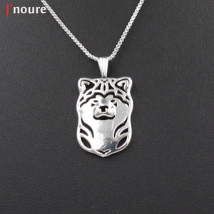 Japanese Akita Inu Jewelry Dog Pendant And Necklaces For Pet Lovers Dog Cute Animal Charms Jewelry Christmas Gifts Women A180